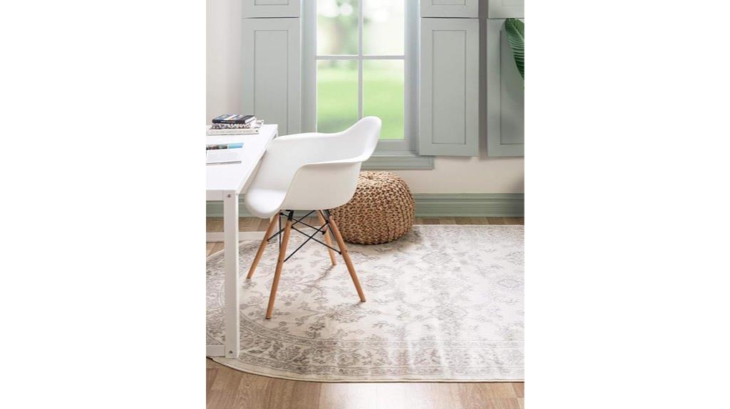 oval ivory light brown