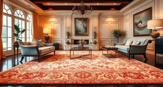 peach oriented elegant rug collection