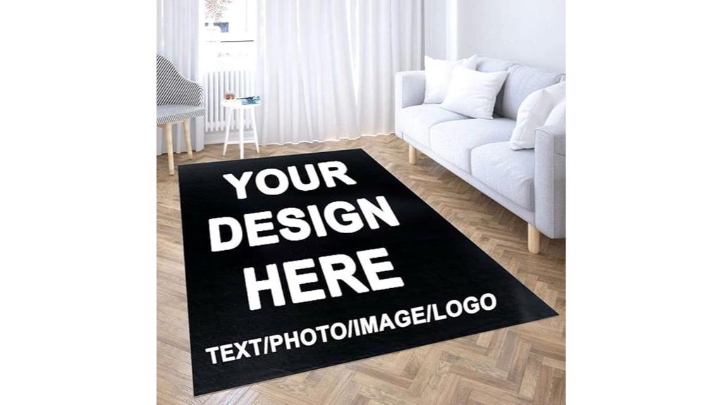 personalized multi color rug