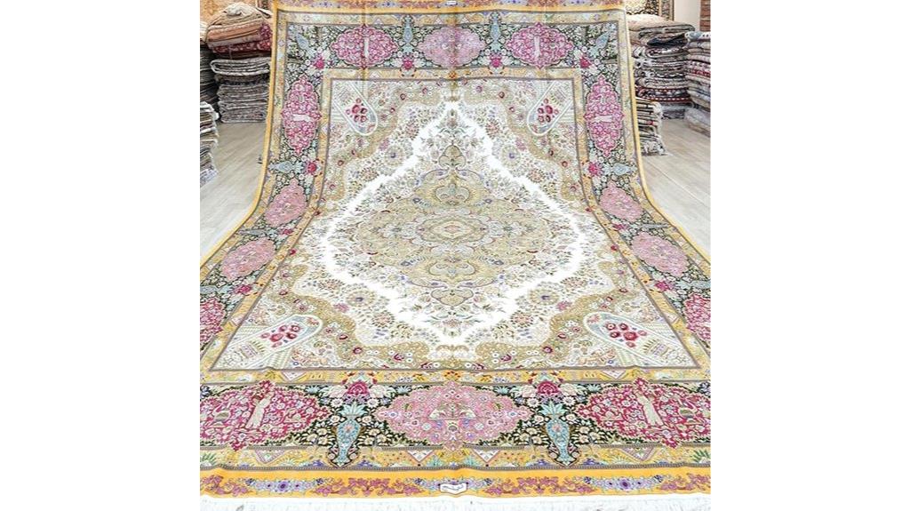 pink vintage medallion rug