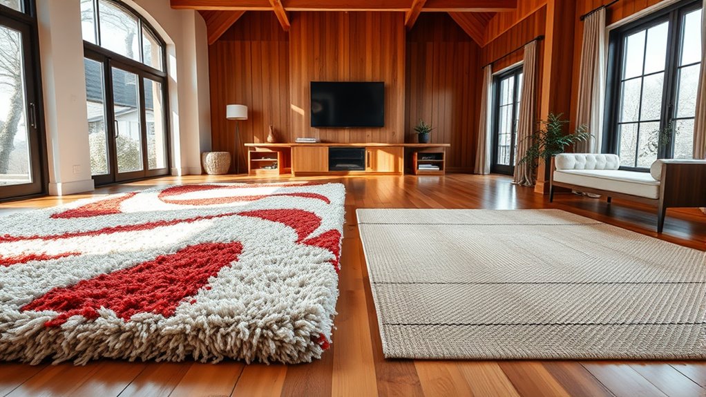 plush rugs absorb sound