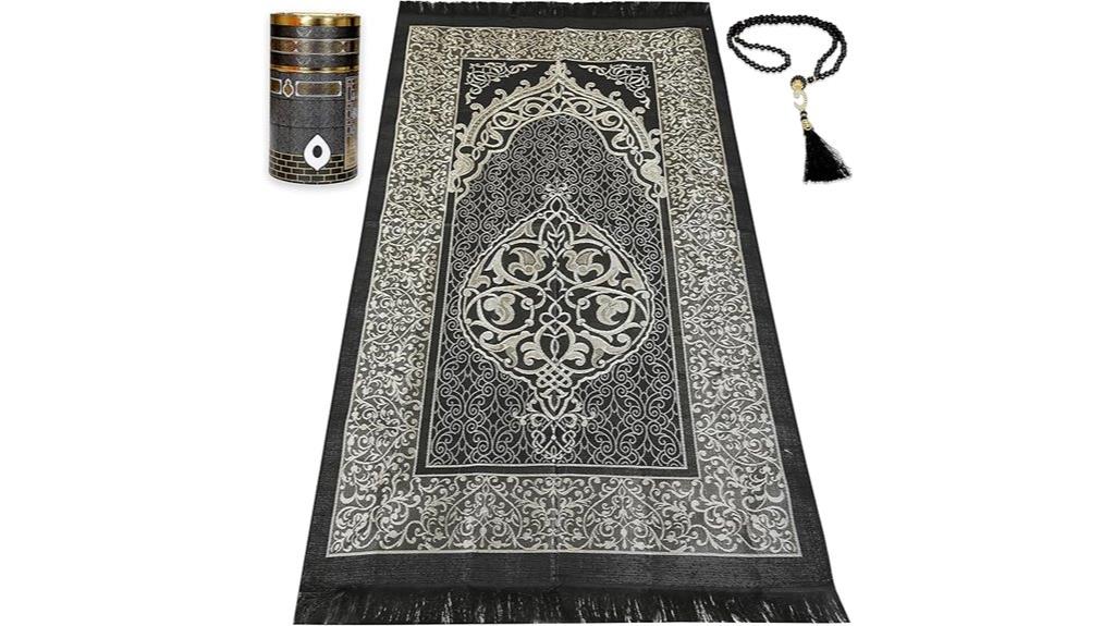 prayer rug with beads