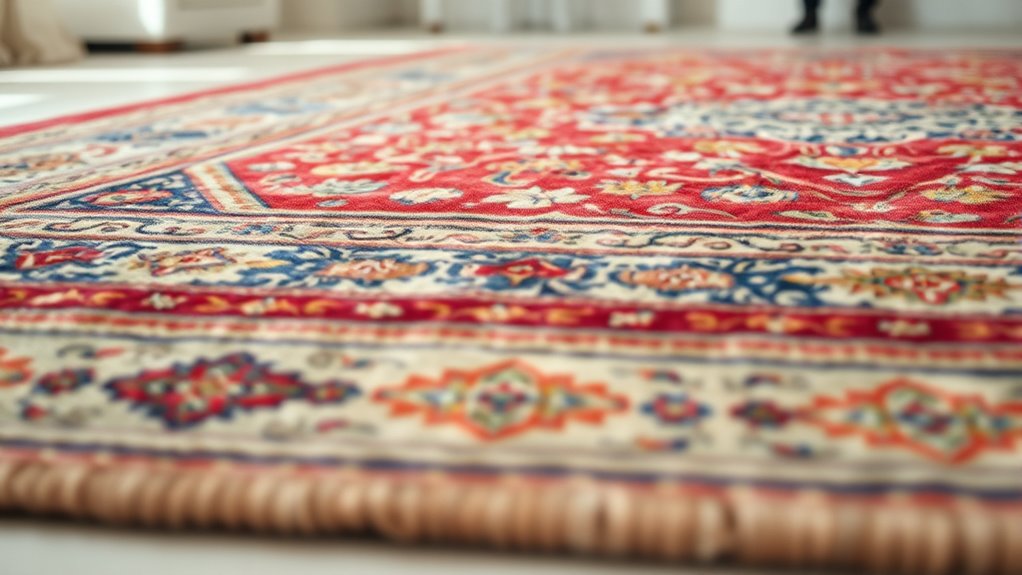 prepare rug for photography