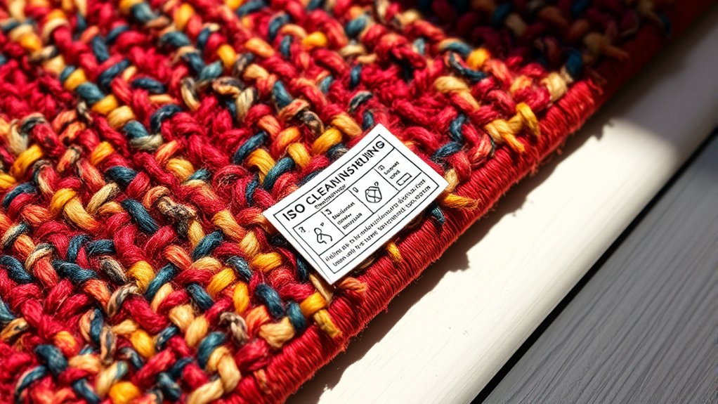 proper rug care labels