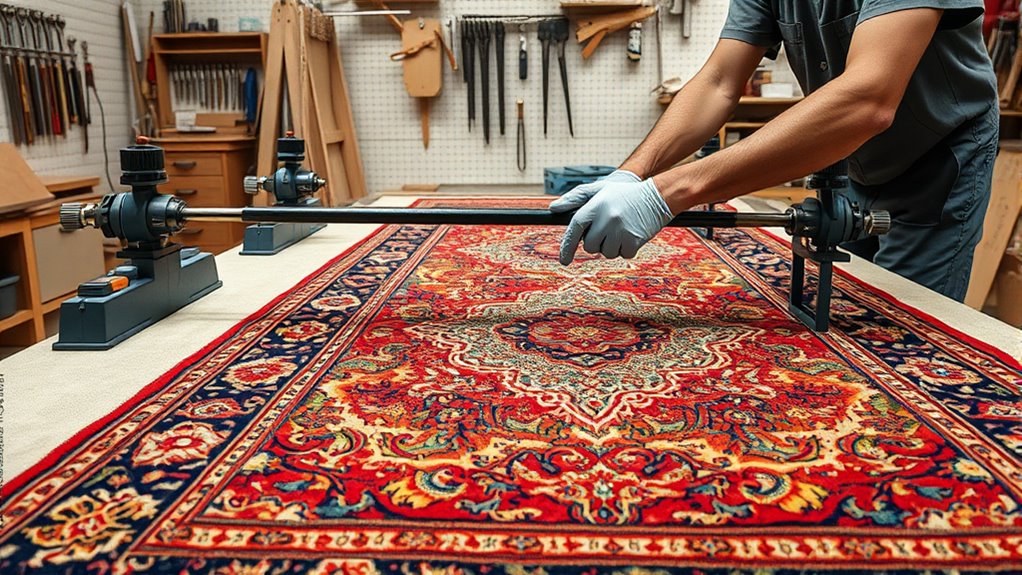 proper rug stretching techniques