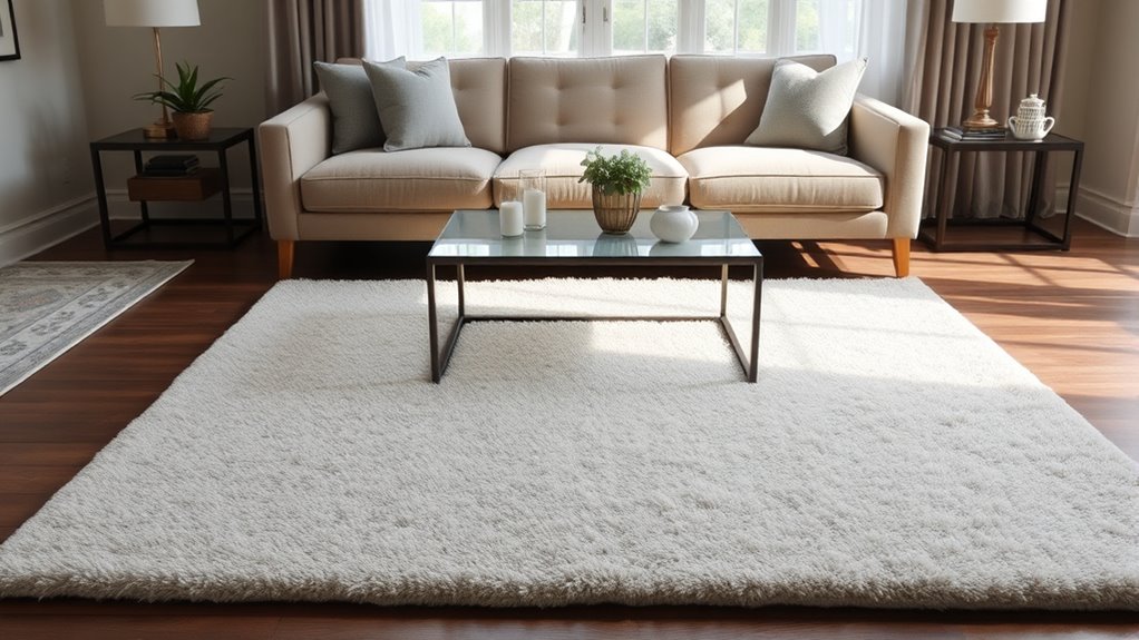 proportionate rug placement tips