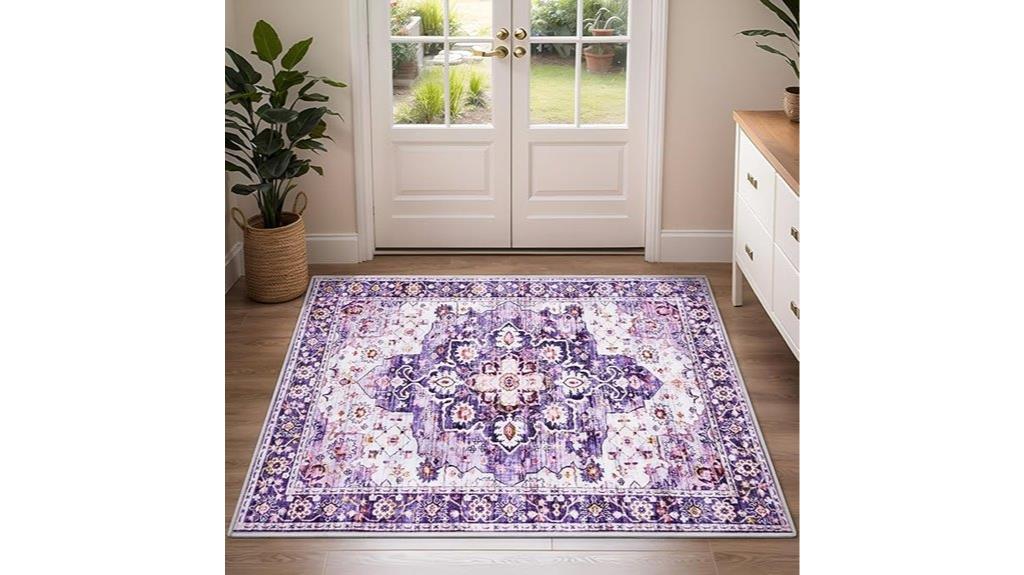 purple 2x3 washable rug