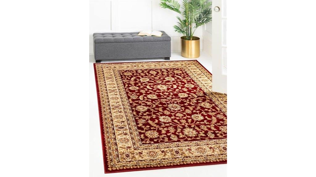 red aditi collection rug