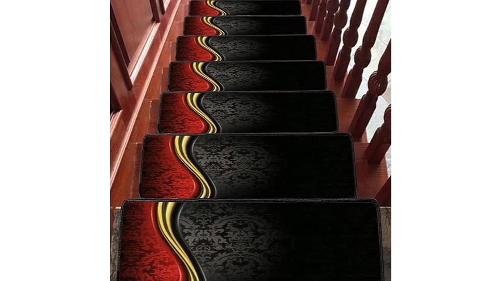 red black non slip rugs