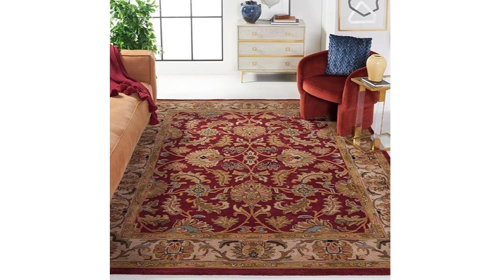 red ivory heritage rug