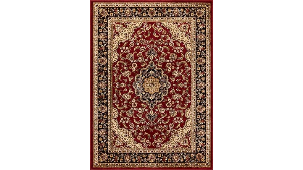red kashan medallion rug