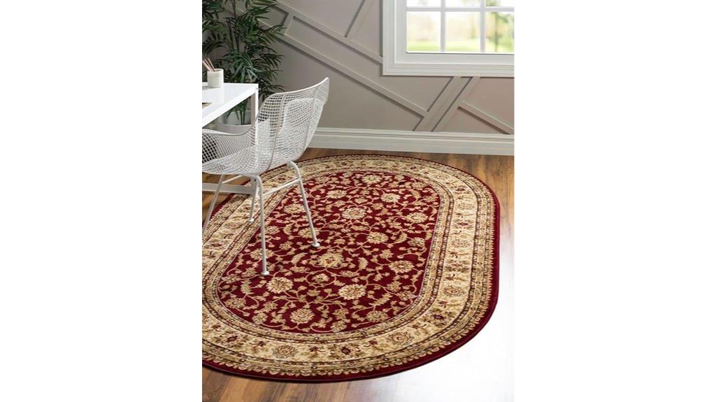 red oval rug 4x6