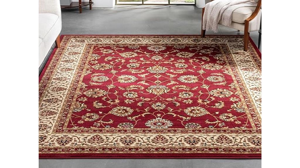 red sarouk area rug