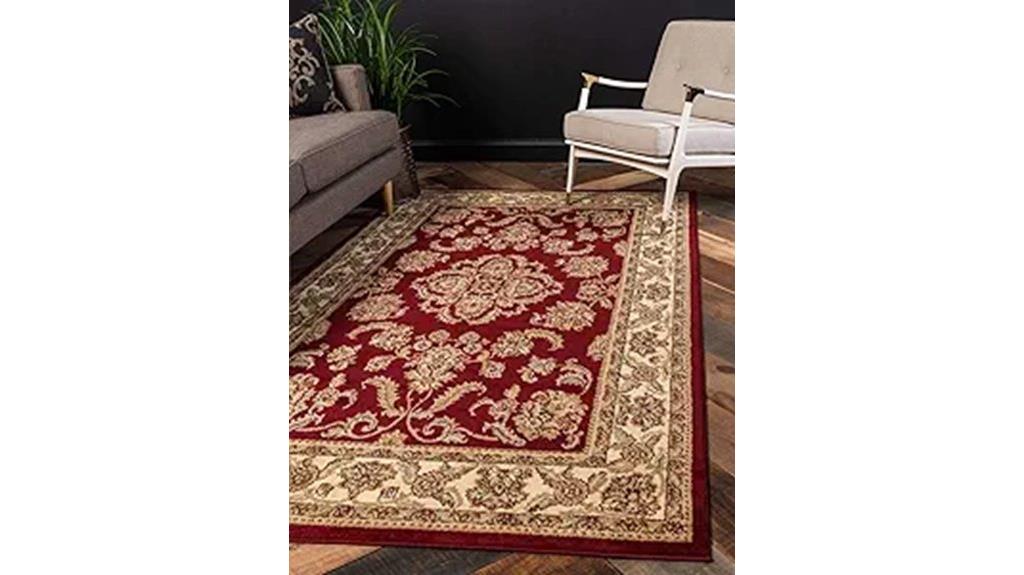 red tan oriental rug
