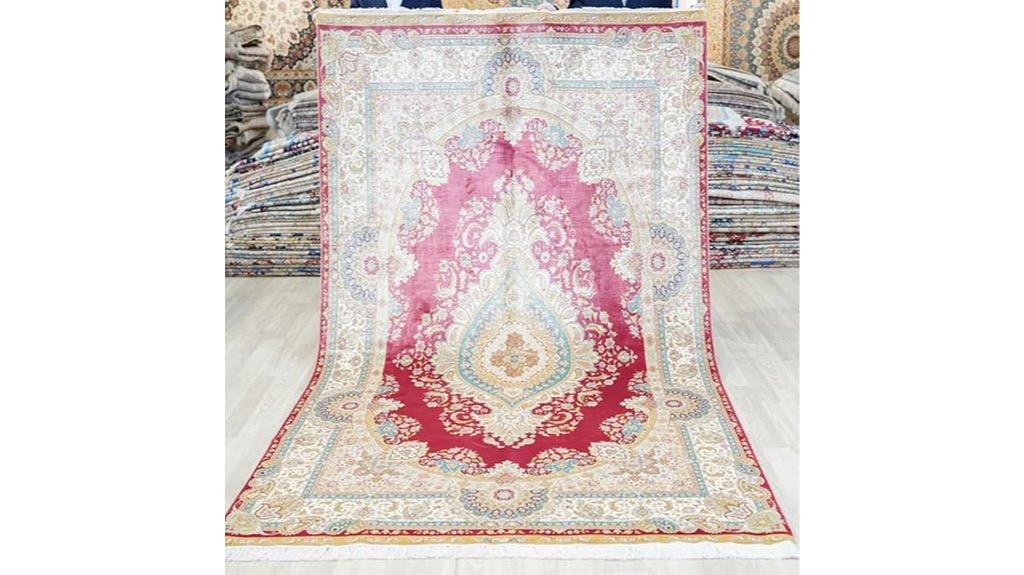 red vintage handmade rug