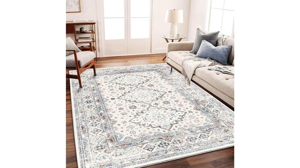 retro boho washable rug
