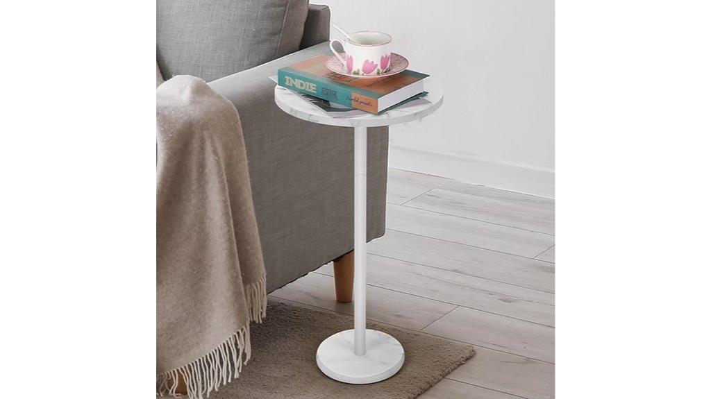 round marble base table