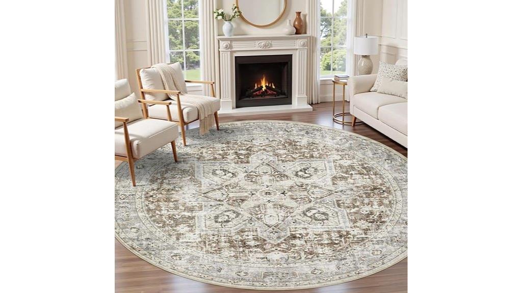 round rug for living