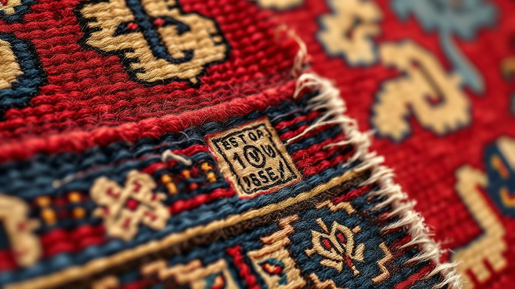 rug labels reveal authenticity