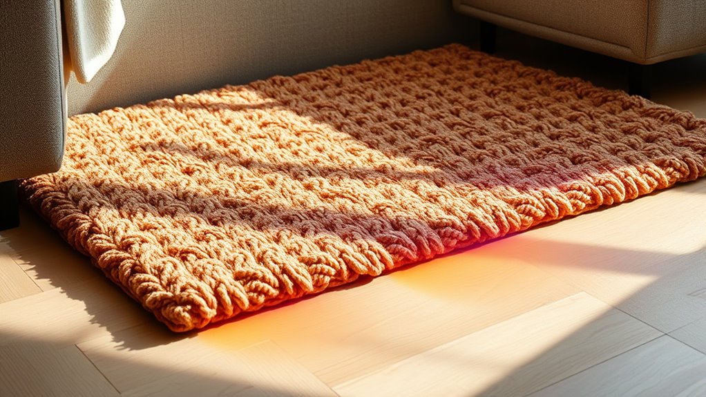 rug material thickness heat