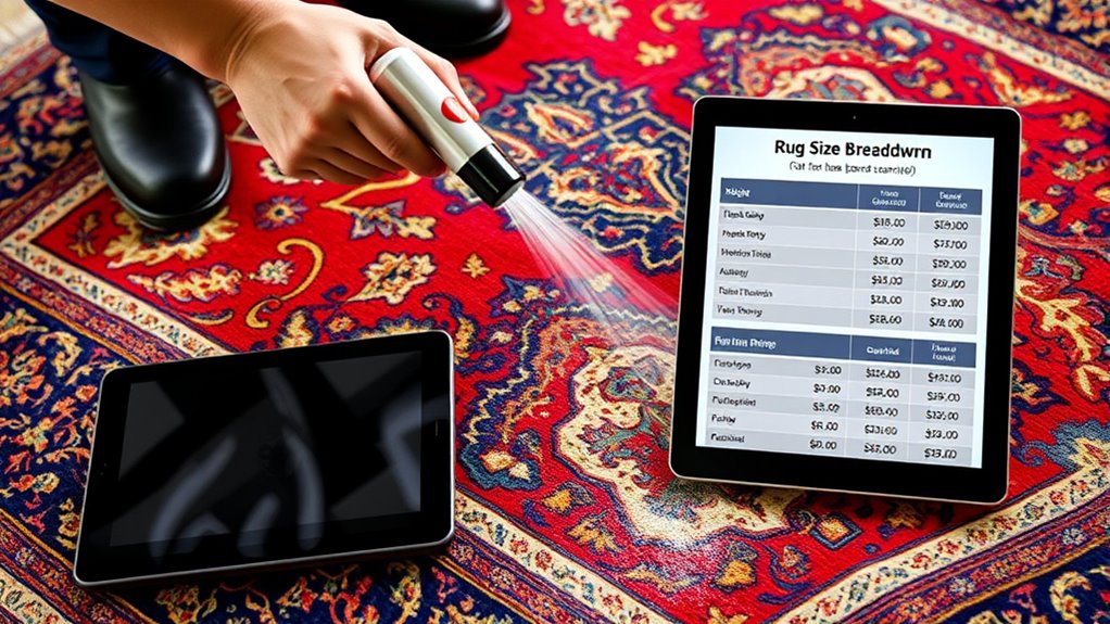 rug size and material