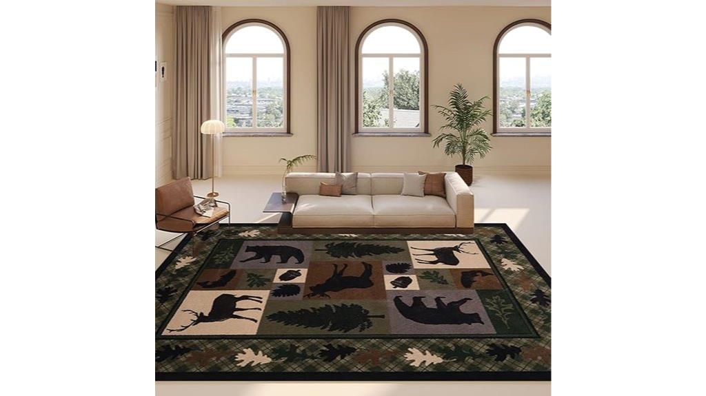 rustic cabin area rug