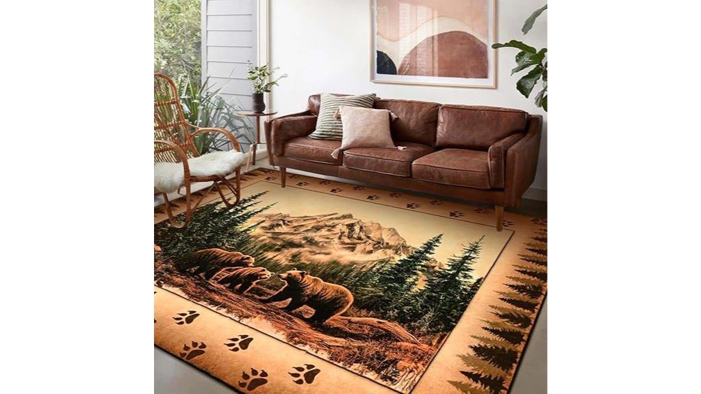 rustic cabin area rug