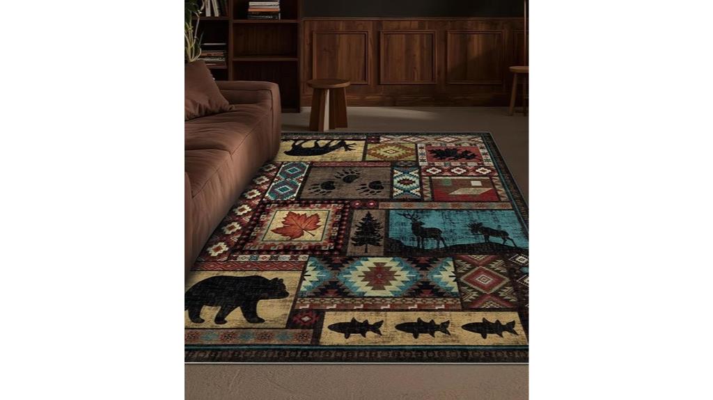 rustic lodge bear rug