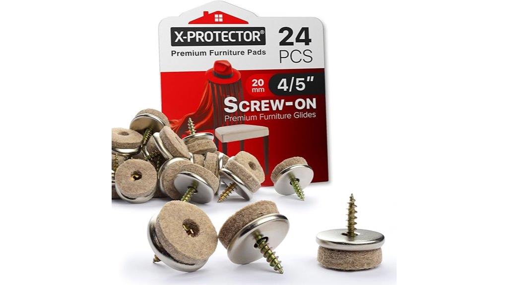 screw on felt floor protectors