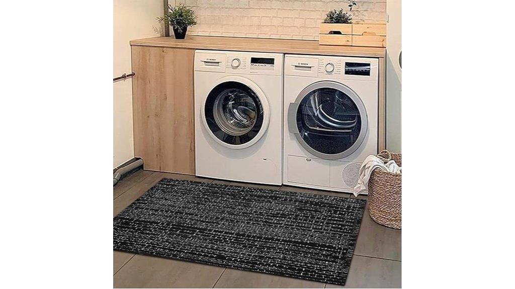 seavish black laundry rug