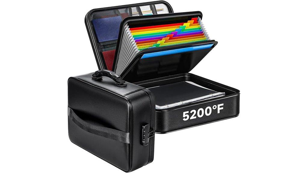secure fireproof document bag