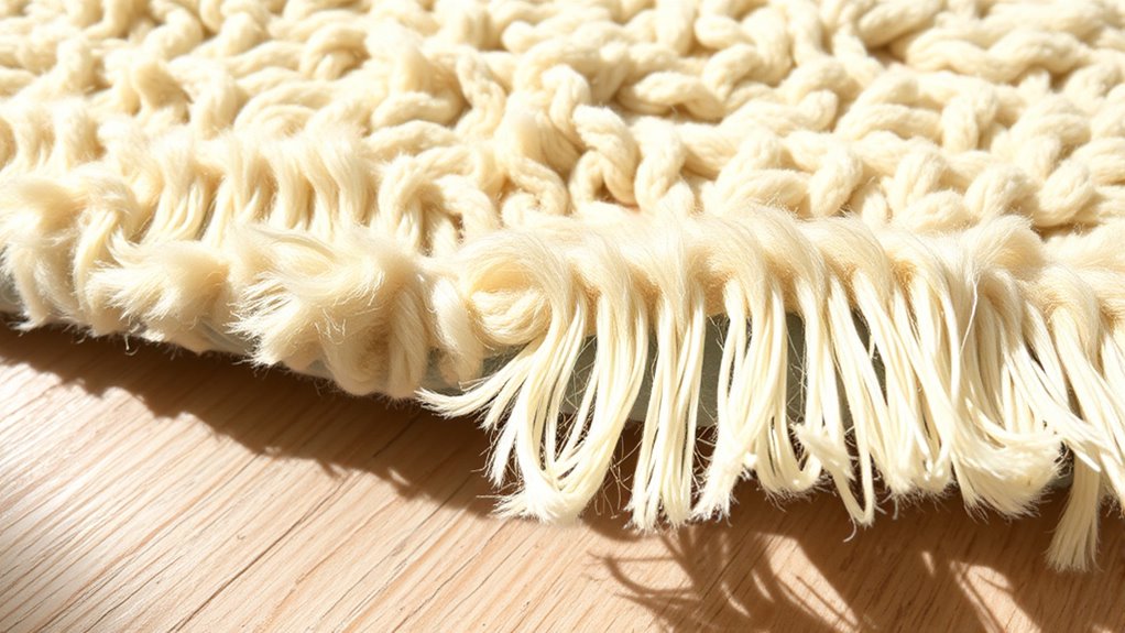 secure fringe ends evenly
