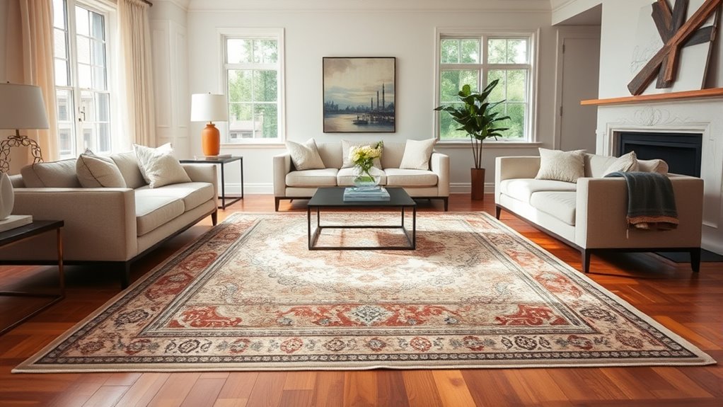 select appropriate rug size