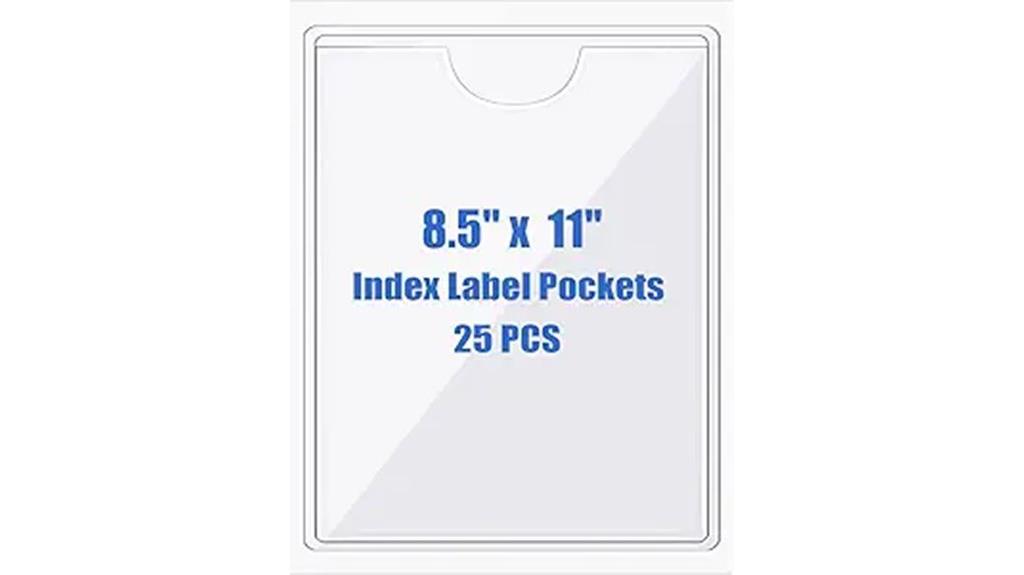self adhesive label pockets