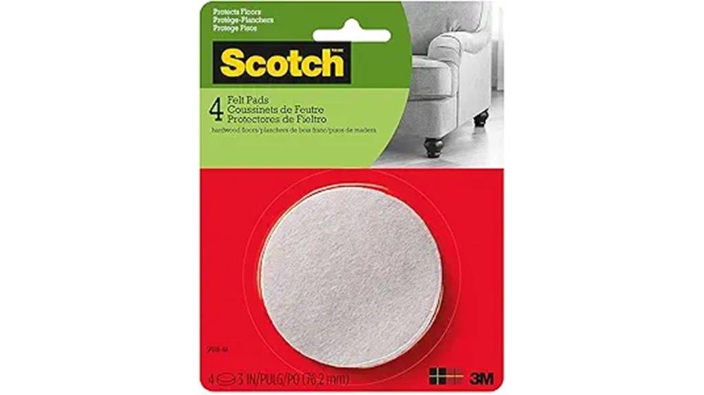 set of four felt pads