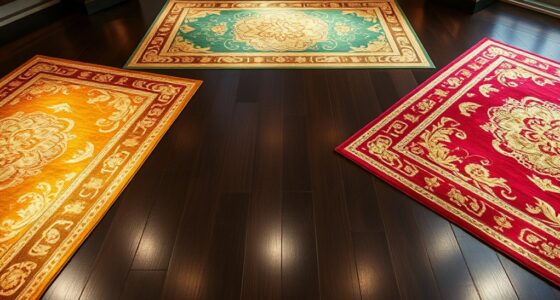 shiny metallic silk carpets