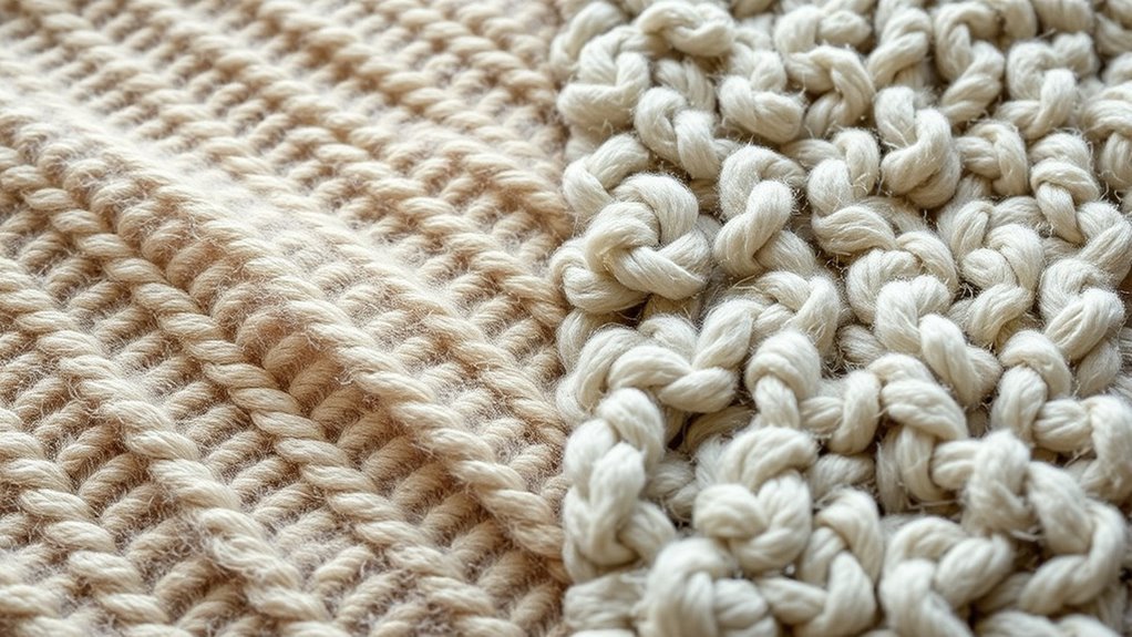 silk and wool weaving differences