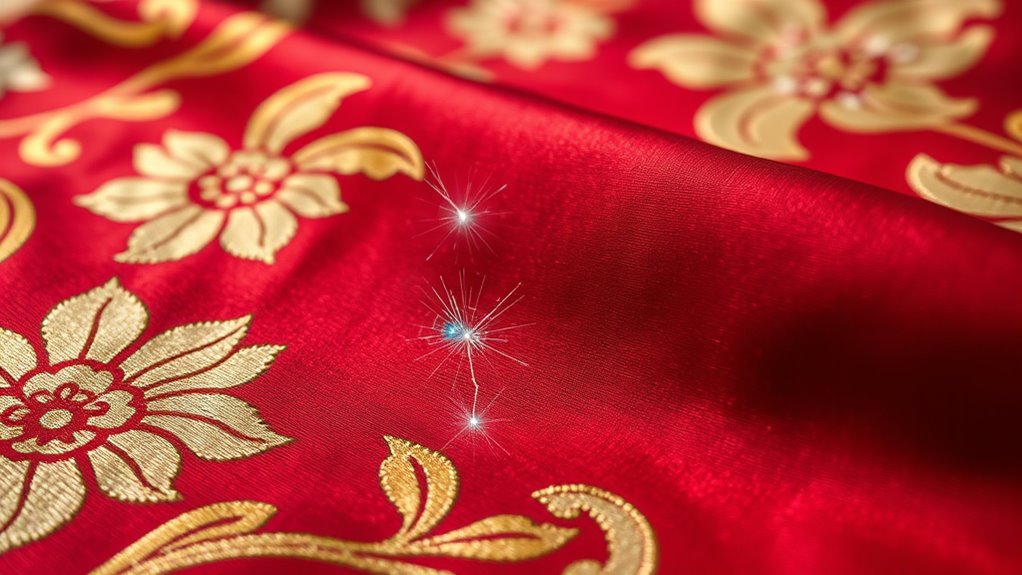 silk fiber static buildup