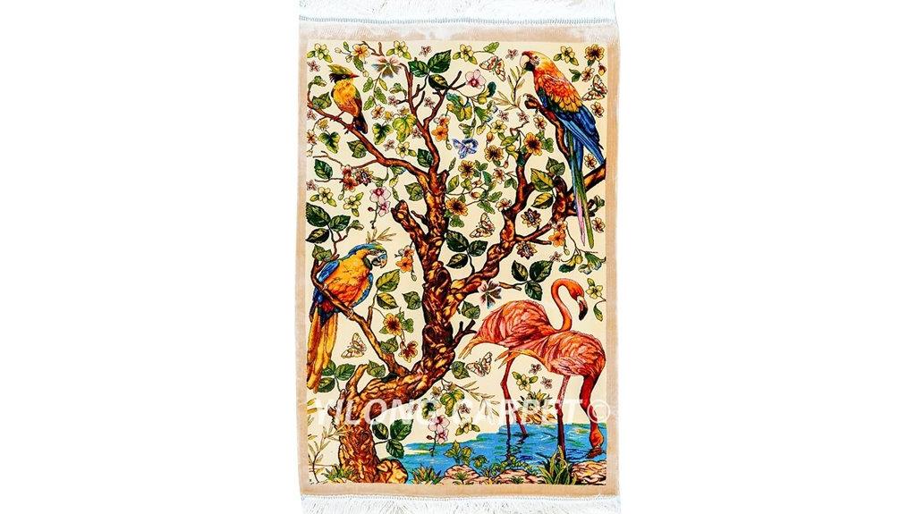 silk floral area rug