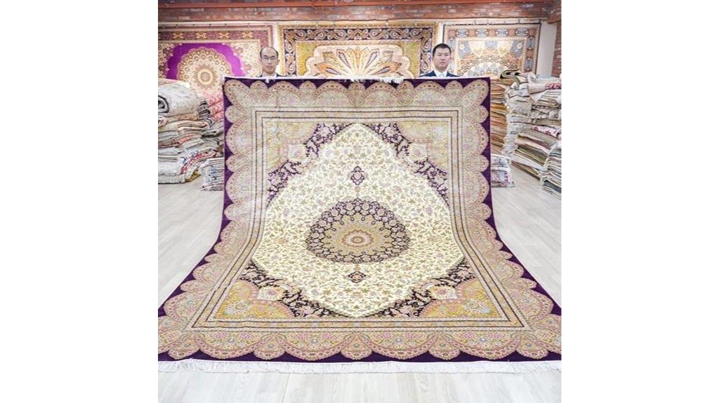 silk hand knotted rug