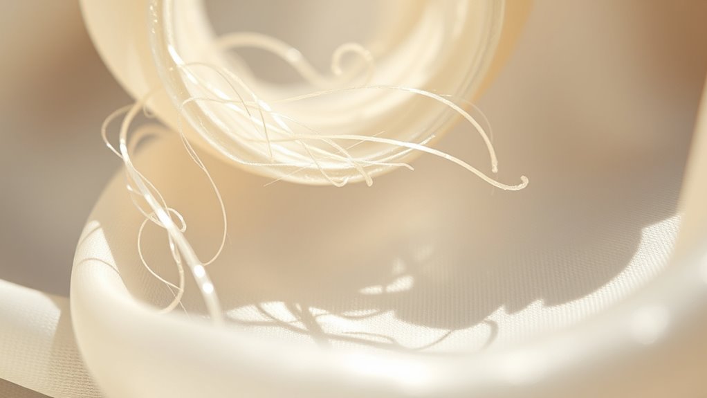 silk s delicate protein fibers