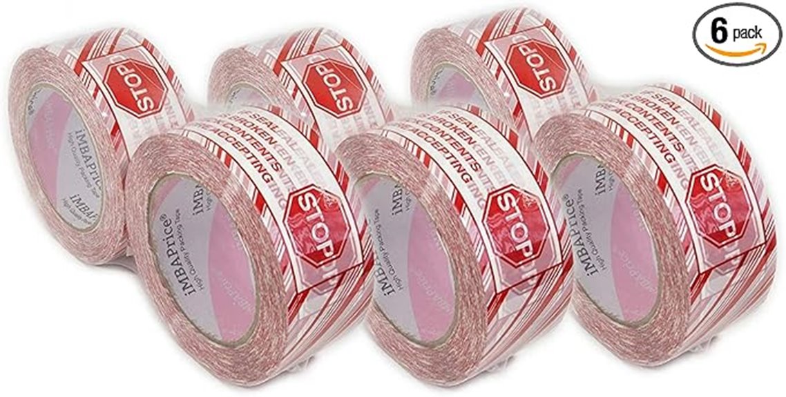six rolls security tape
