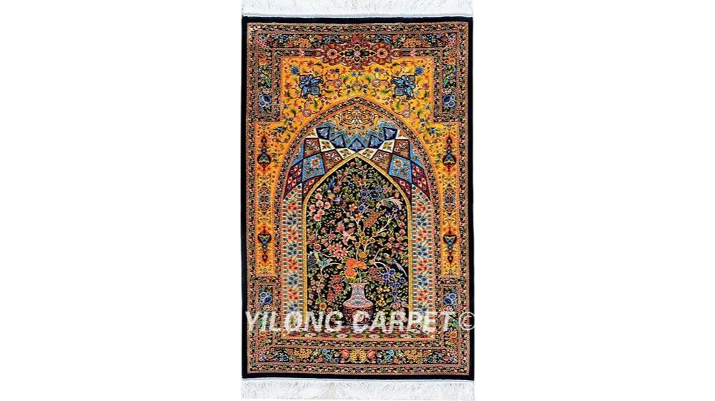 small blue handmade rug