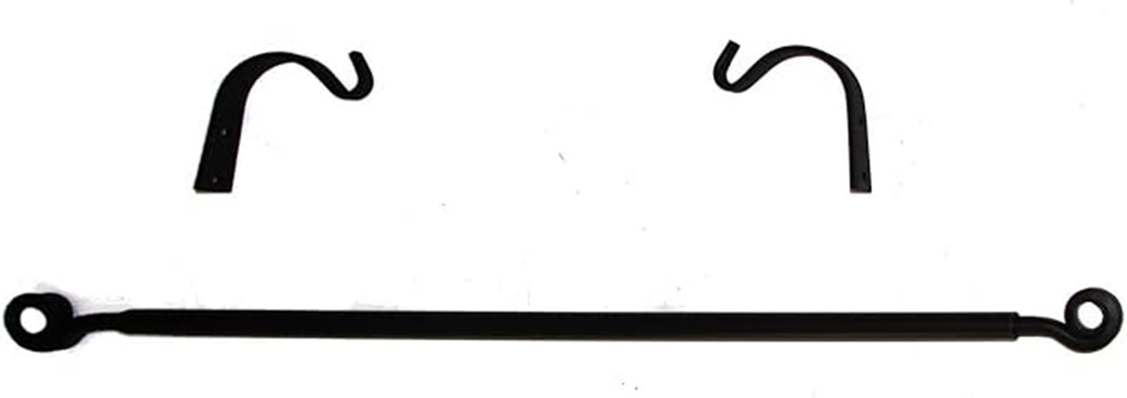 small wrought iron curtain rod