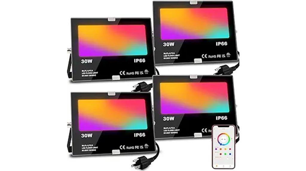 smart rgb outdoor floodlights
