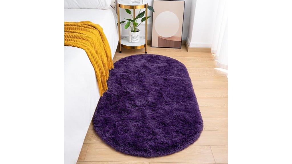 soft oval bedroom rug
