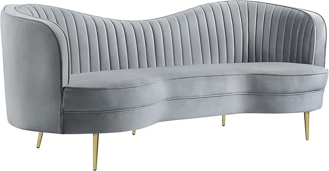 sophisticated velvet sofa design