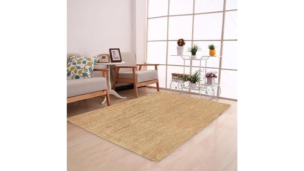 square natural jute rug
