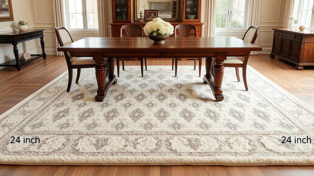 standard dining rug dimensions