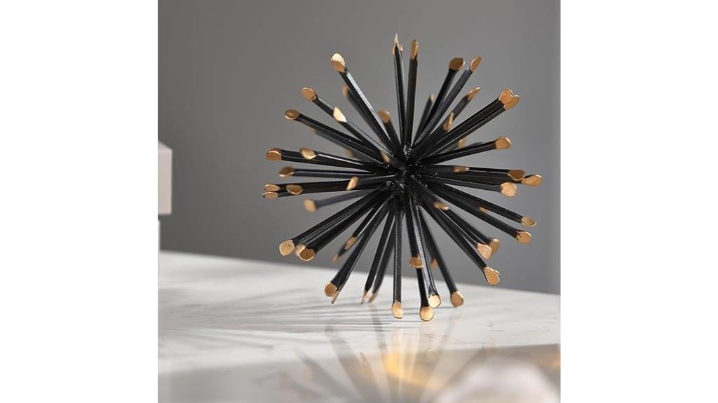 starburst metal table decor